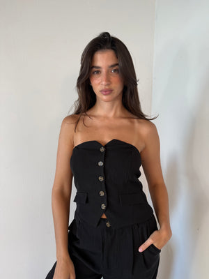 Black Tube Button Set