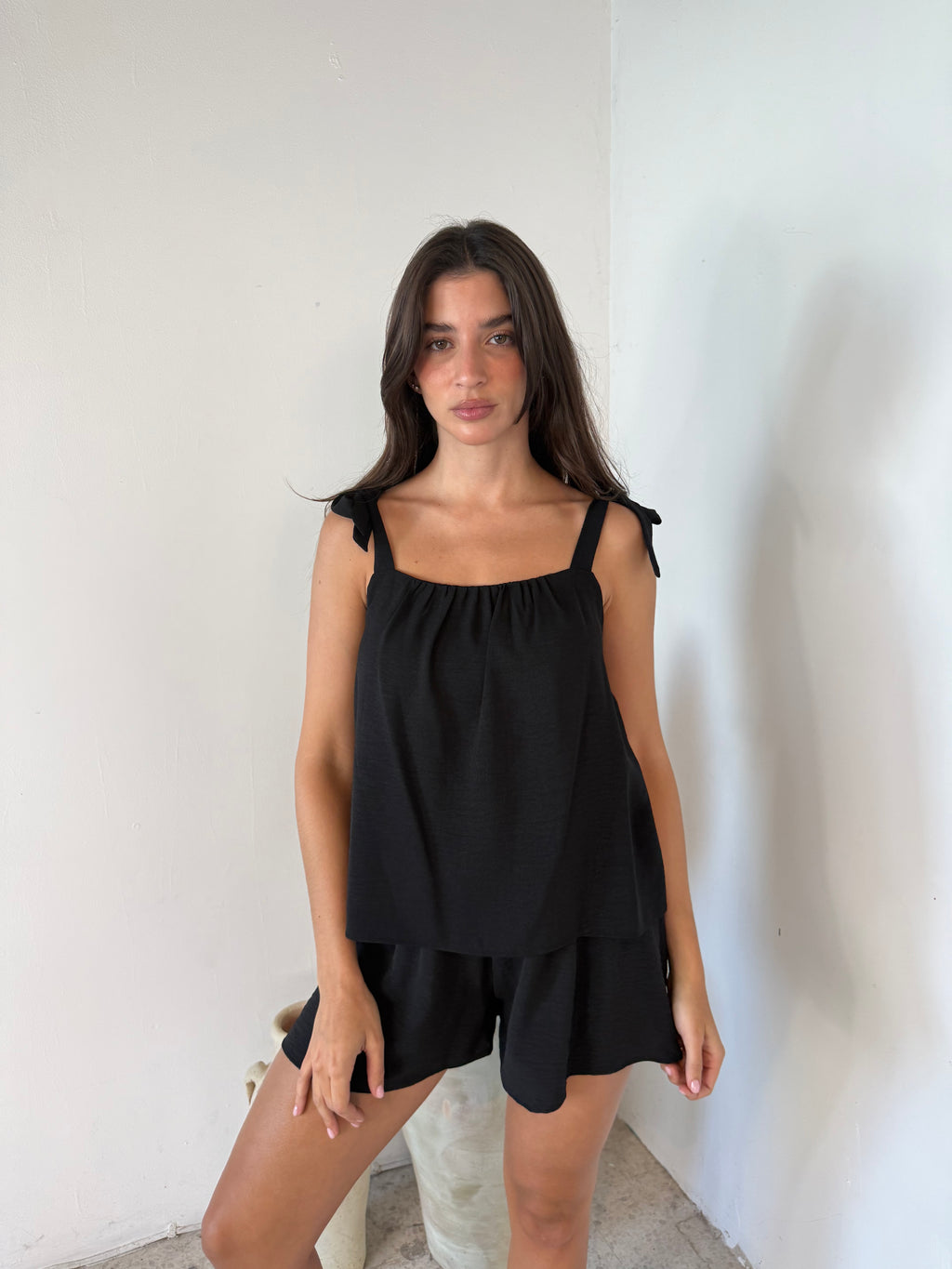 Black Tie Top & Short Set