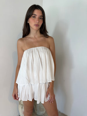 Strapless Pleated Top & Short Set