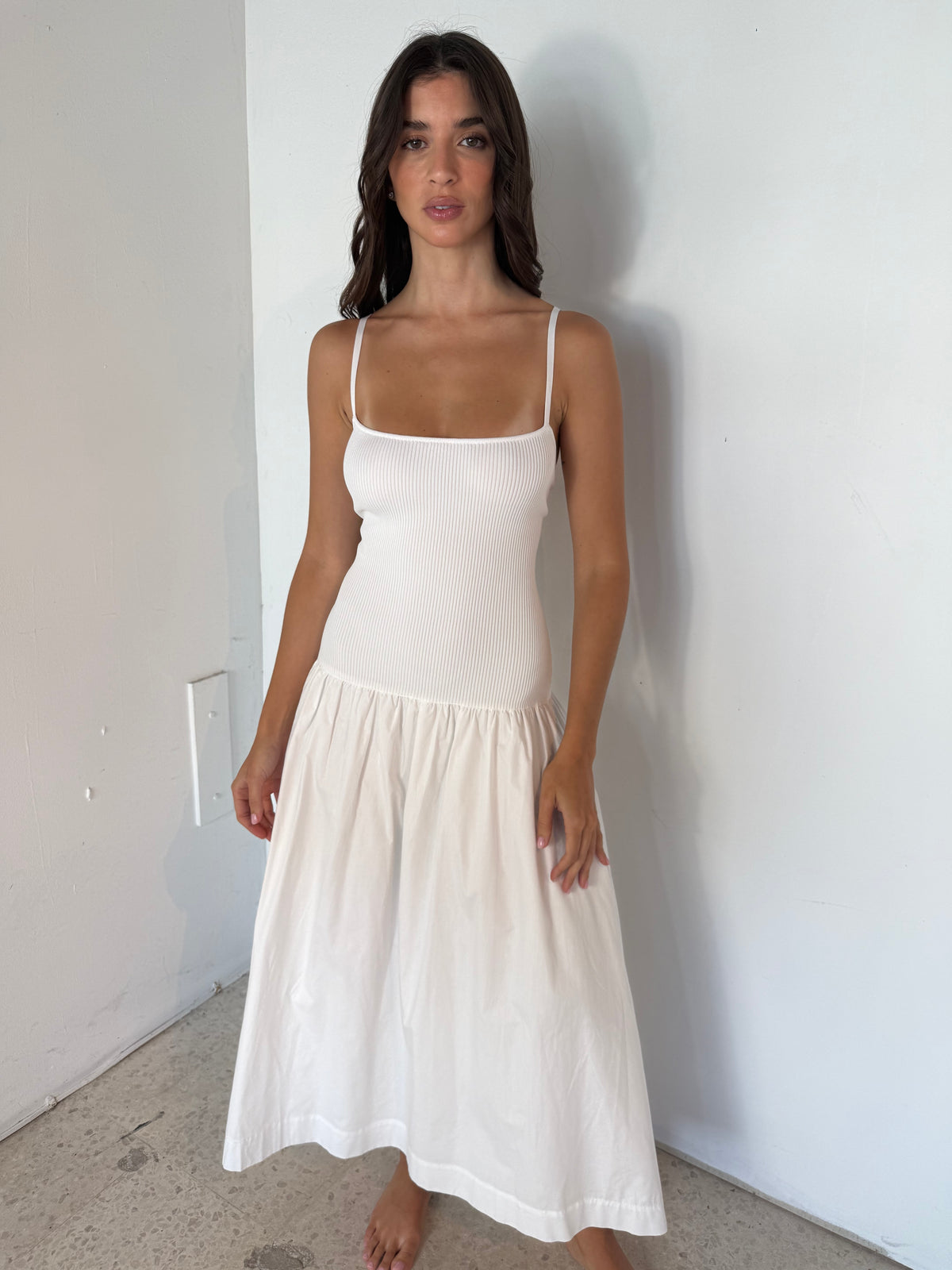 Knit Lace Up Midi Dress