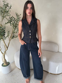 Dark Denim Stitch Jeans