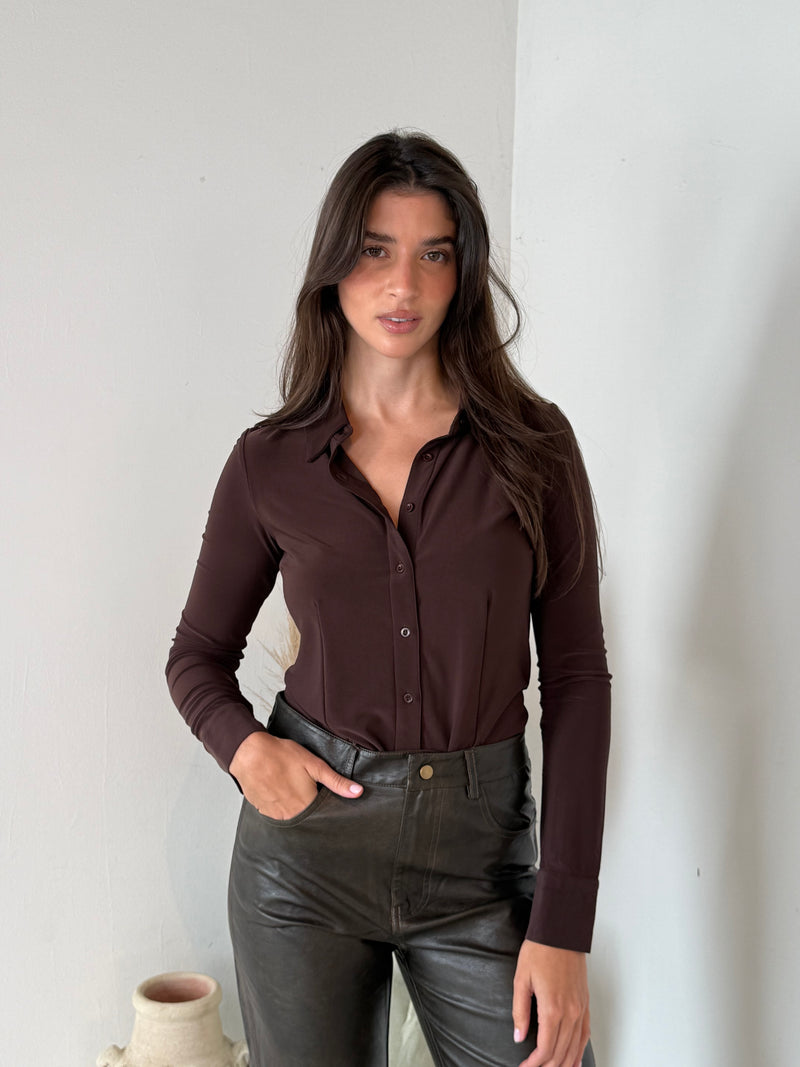 LS Buttondown Bodysuit