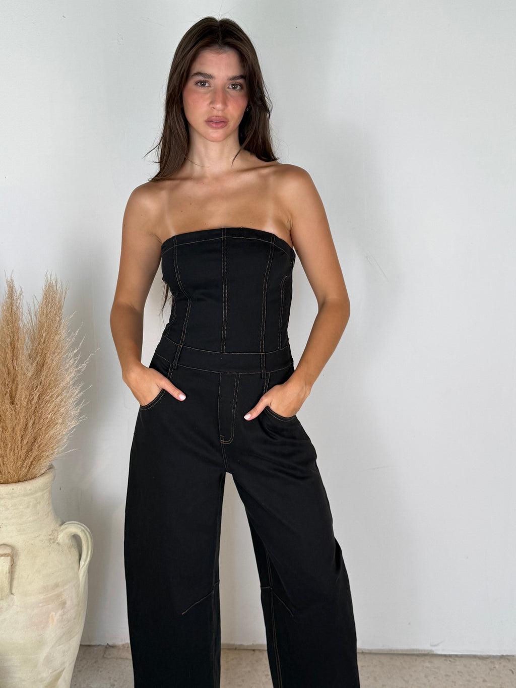 White Stitch Jumpsuit