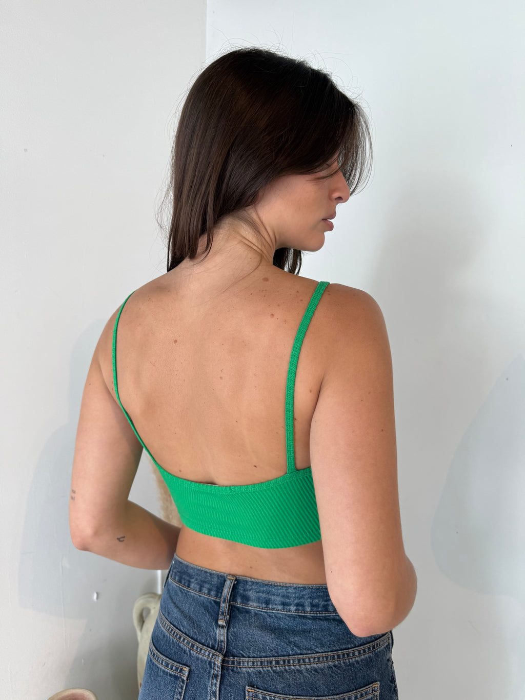 Green Strappy Tank Top