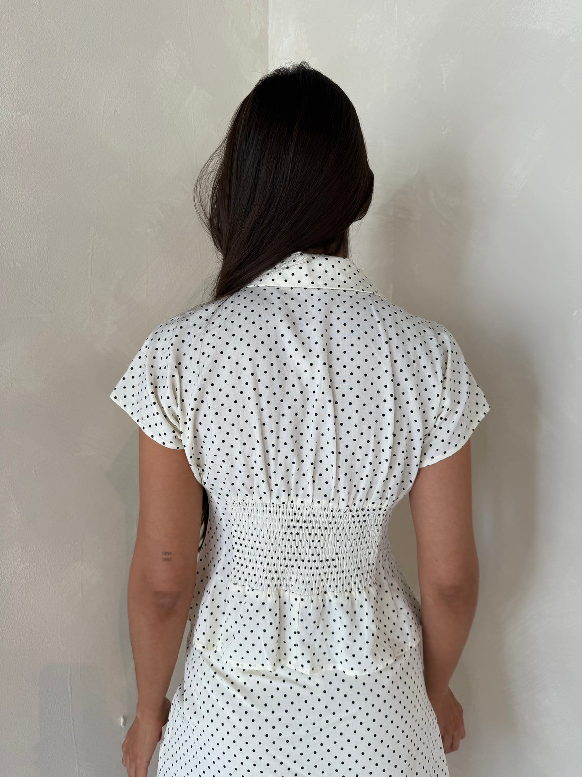 Polka Button Down Top & Skort Set