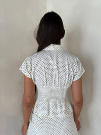 Polka Button Down Top & Skort Set