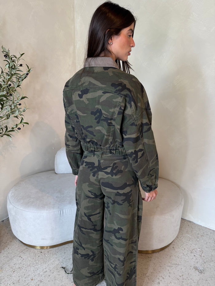 Camo Denim LS Jacket & Pant Set