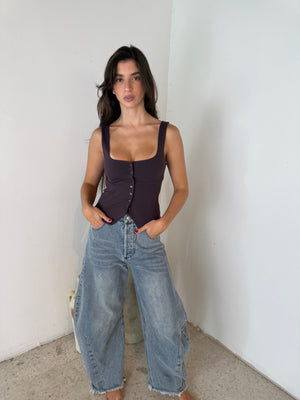 Medium Wash Barrel Pants