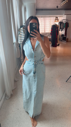 Denim Cut Out Dress
