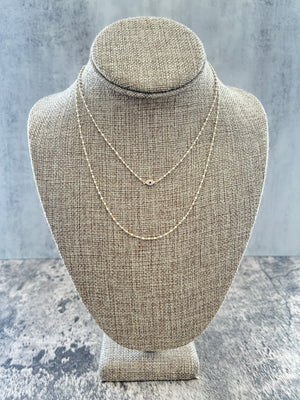 White Beaded Evil Eye Necklace