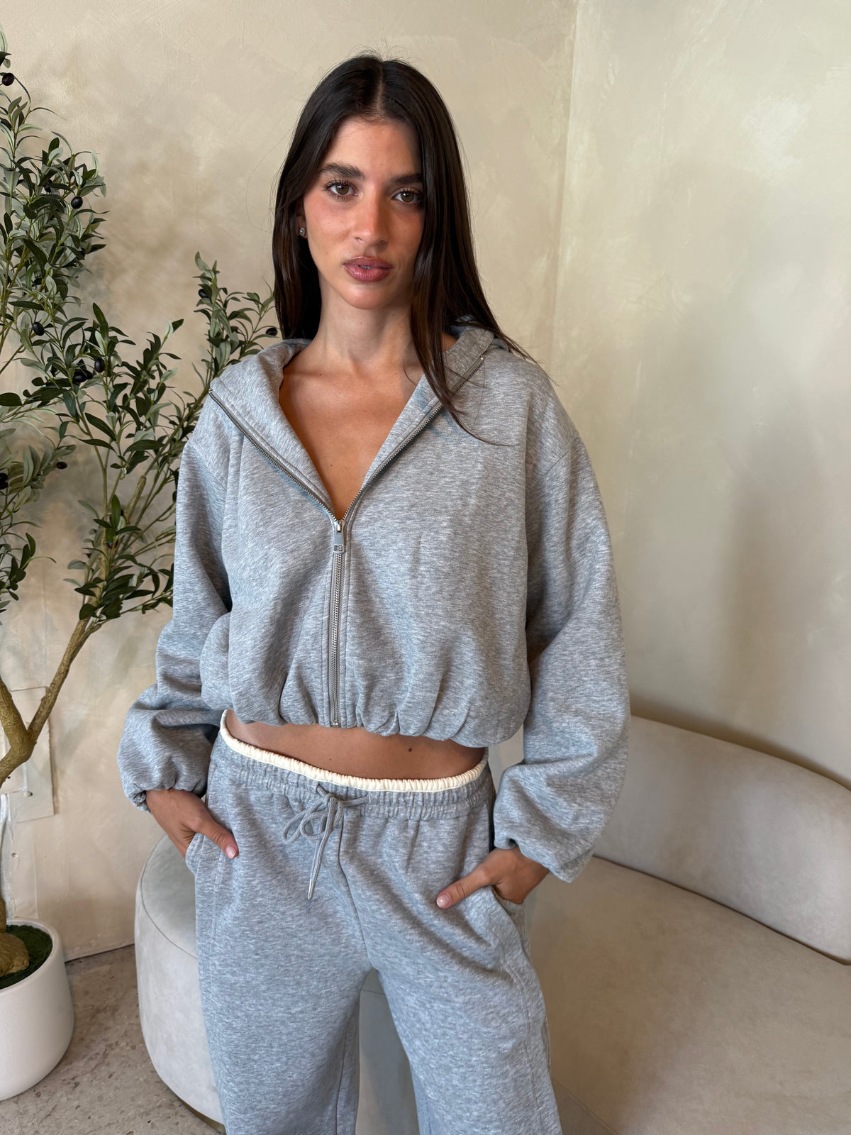Grey Lounge Hoodie & Jogger Set