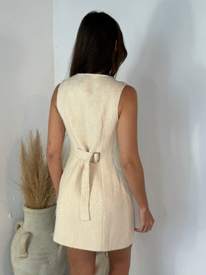 Tweed Ruffle Mini Dress