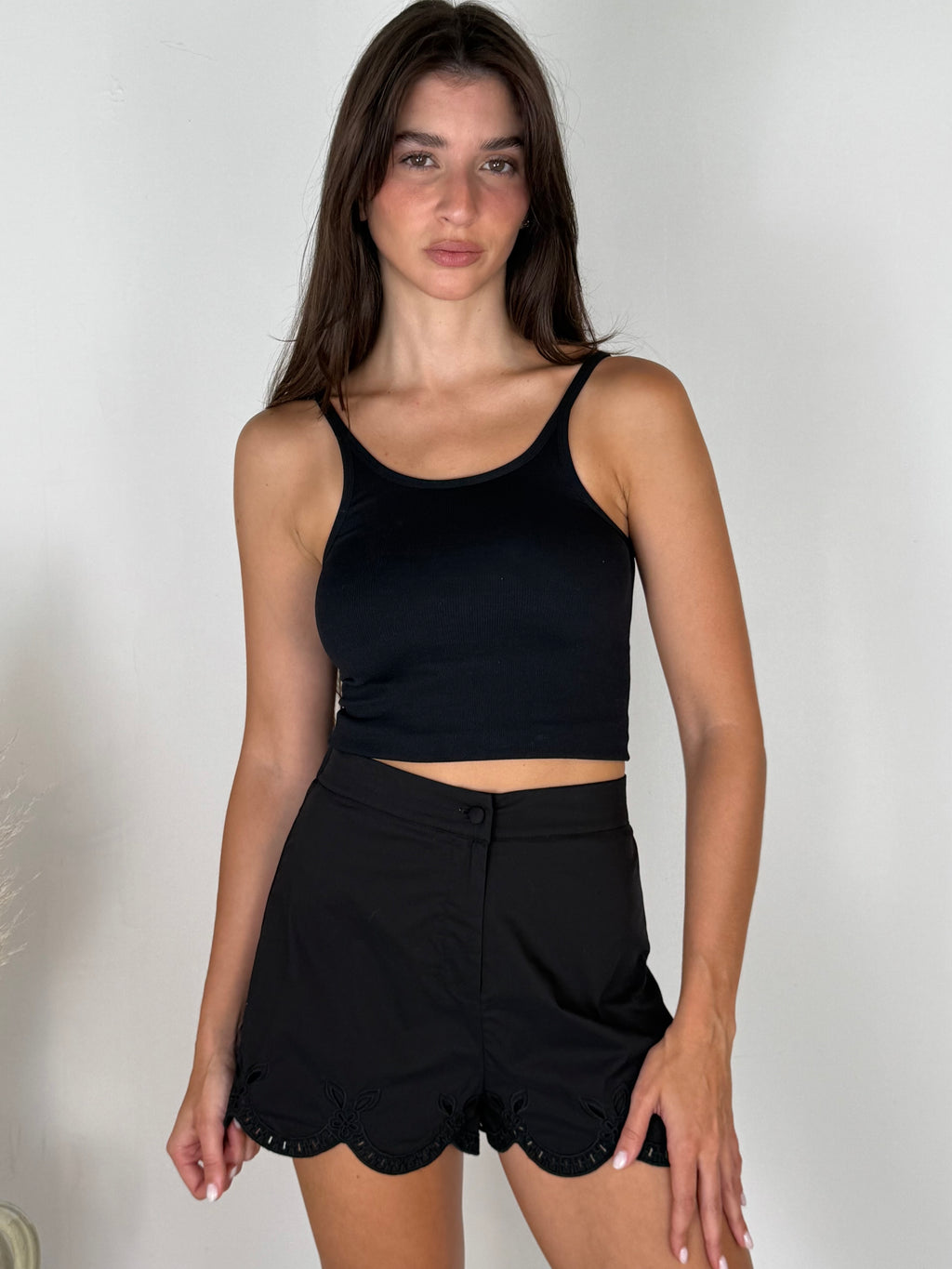 Black Eyelet Pants