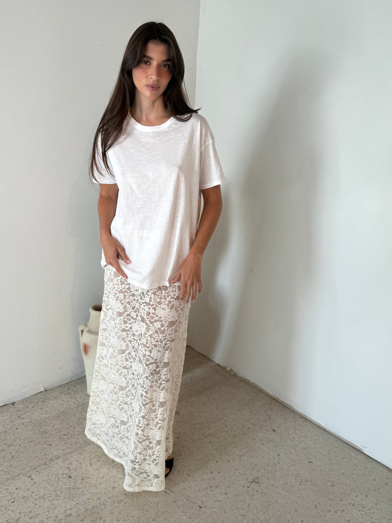 Ivory Lace Skirt