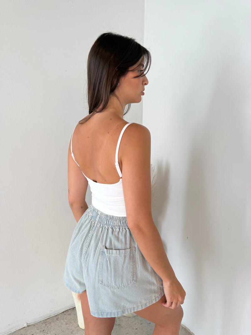 Striped Drawstring Short