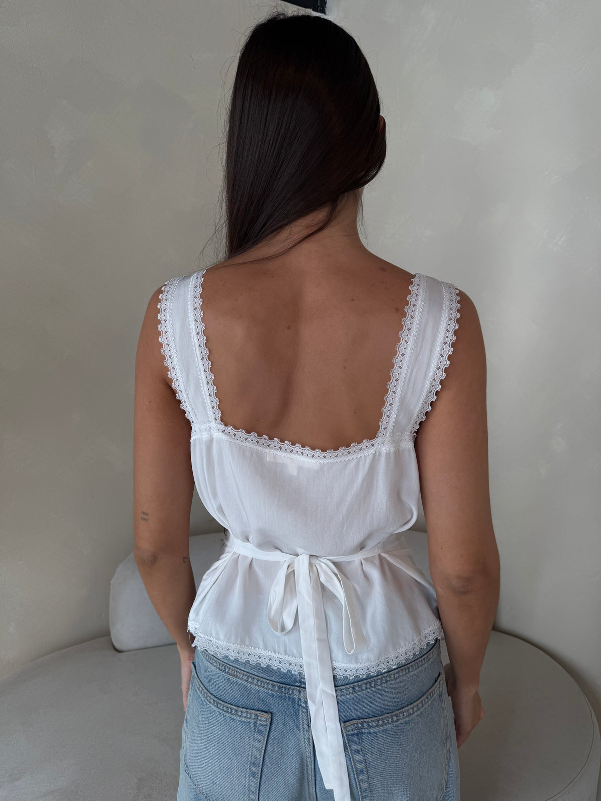 White Lace Tank Top