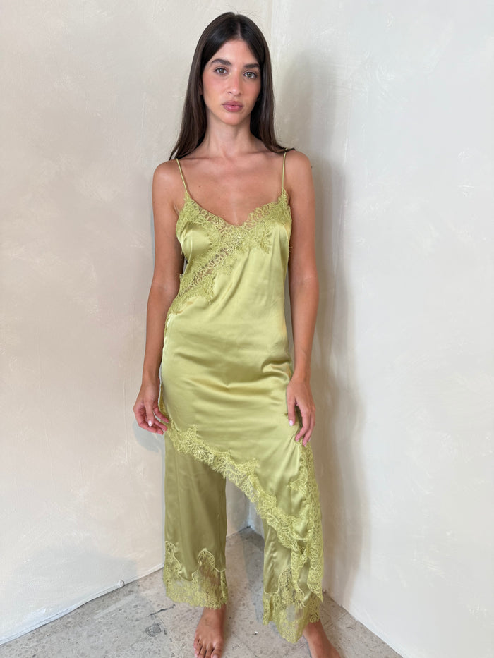 Kiwi Satin Lace Top & Pant Set