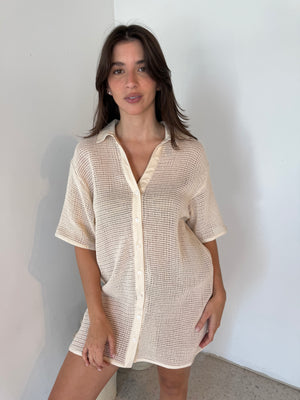 SS Button Down Cover up