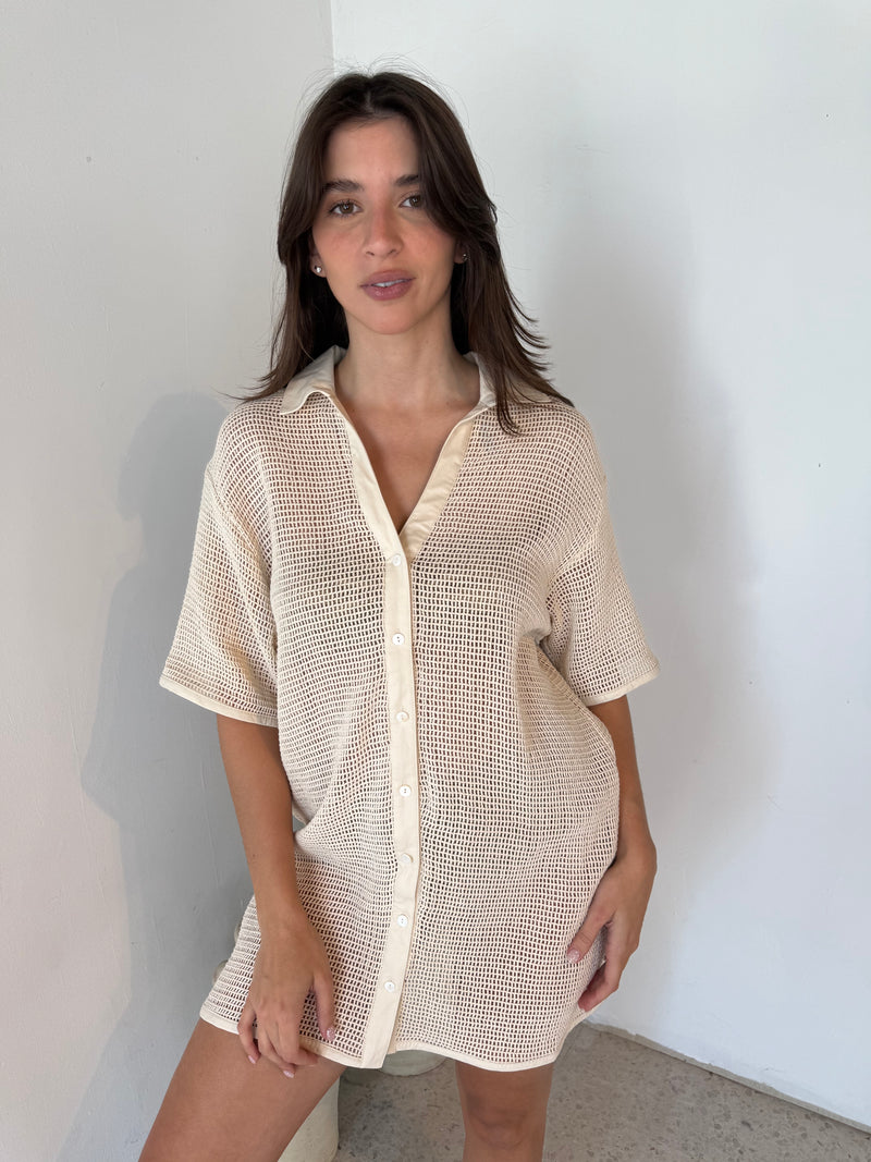 SS Button Down Cover up