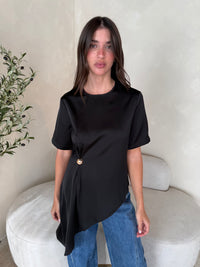 Asymmetric Satin Top