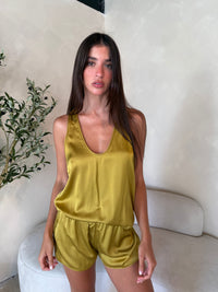 Satin Top & Short Set