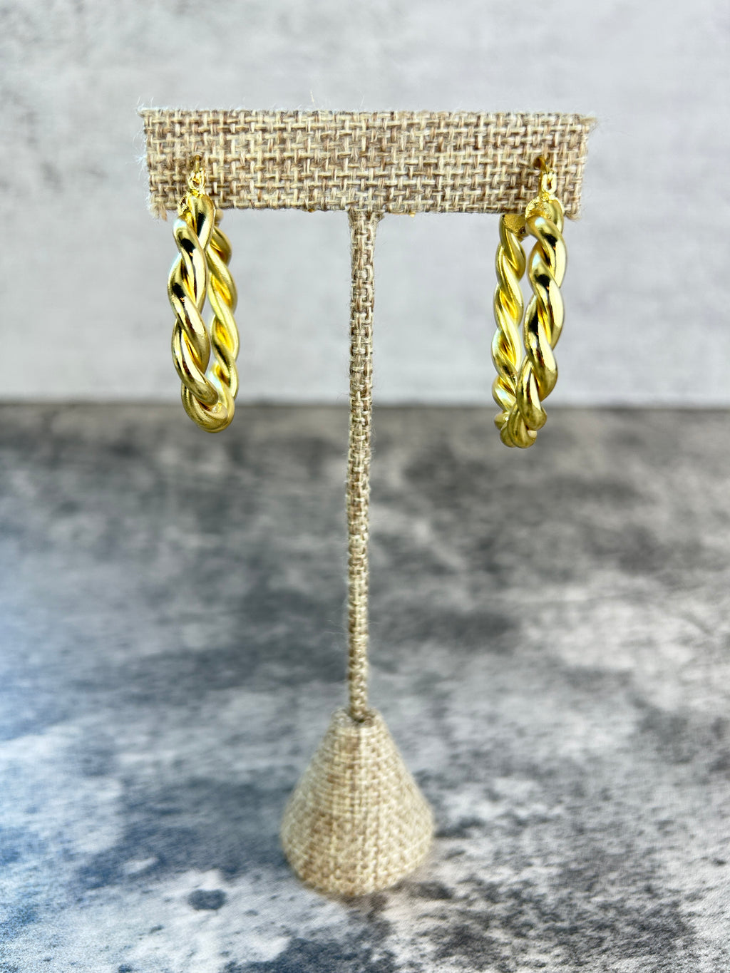 Gold Chunky Braid Earring
