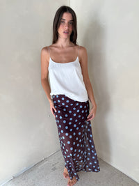 Polka Sheer Mesh Skirt