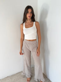 Gingham Ruffle Pants
