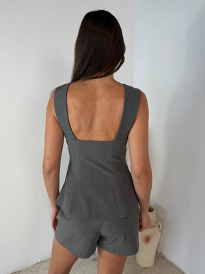 Square Neck Top & Short Set