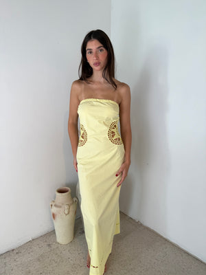 Yellow Embroidered Dress