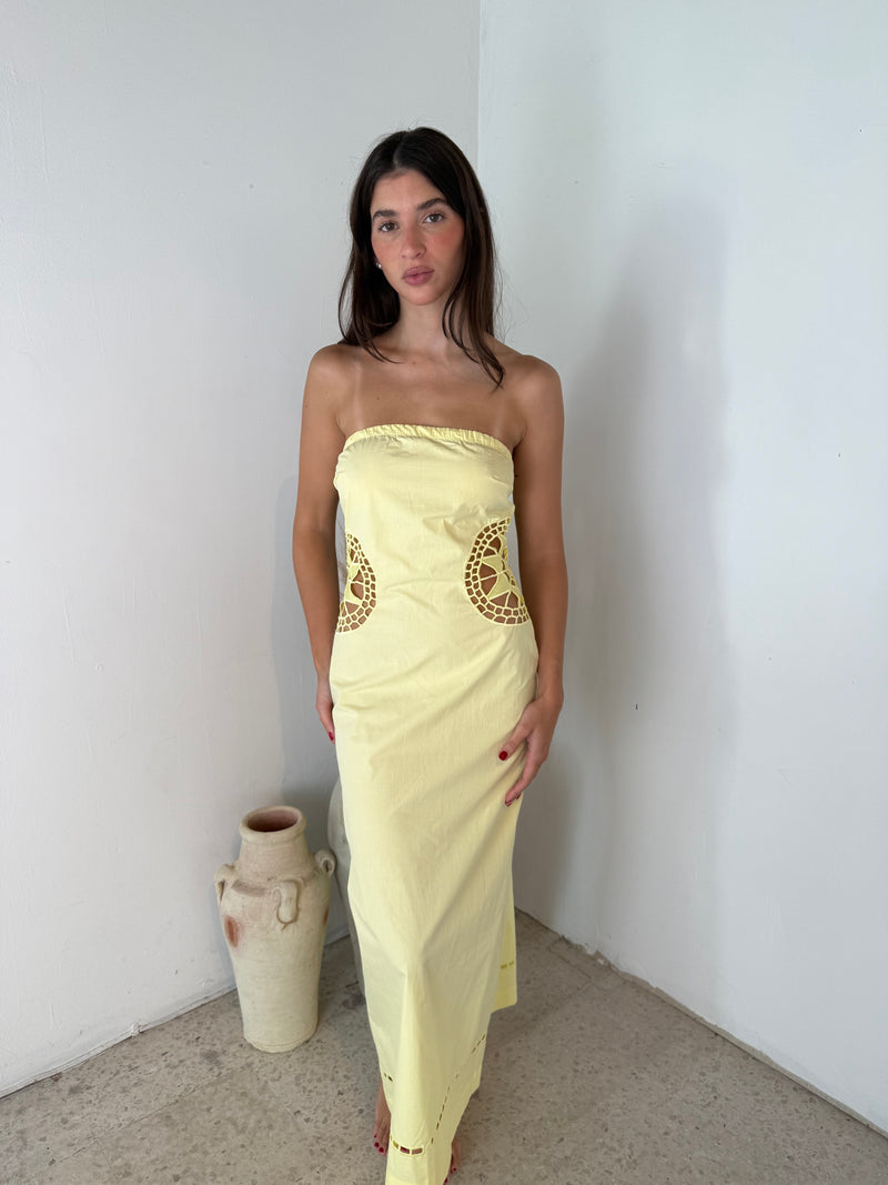 Yellow Embroidered Dress
