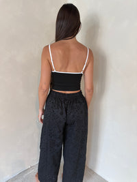 Black Eyelet Pants
