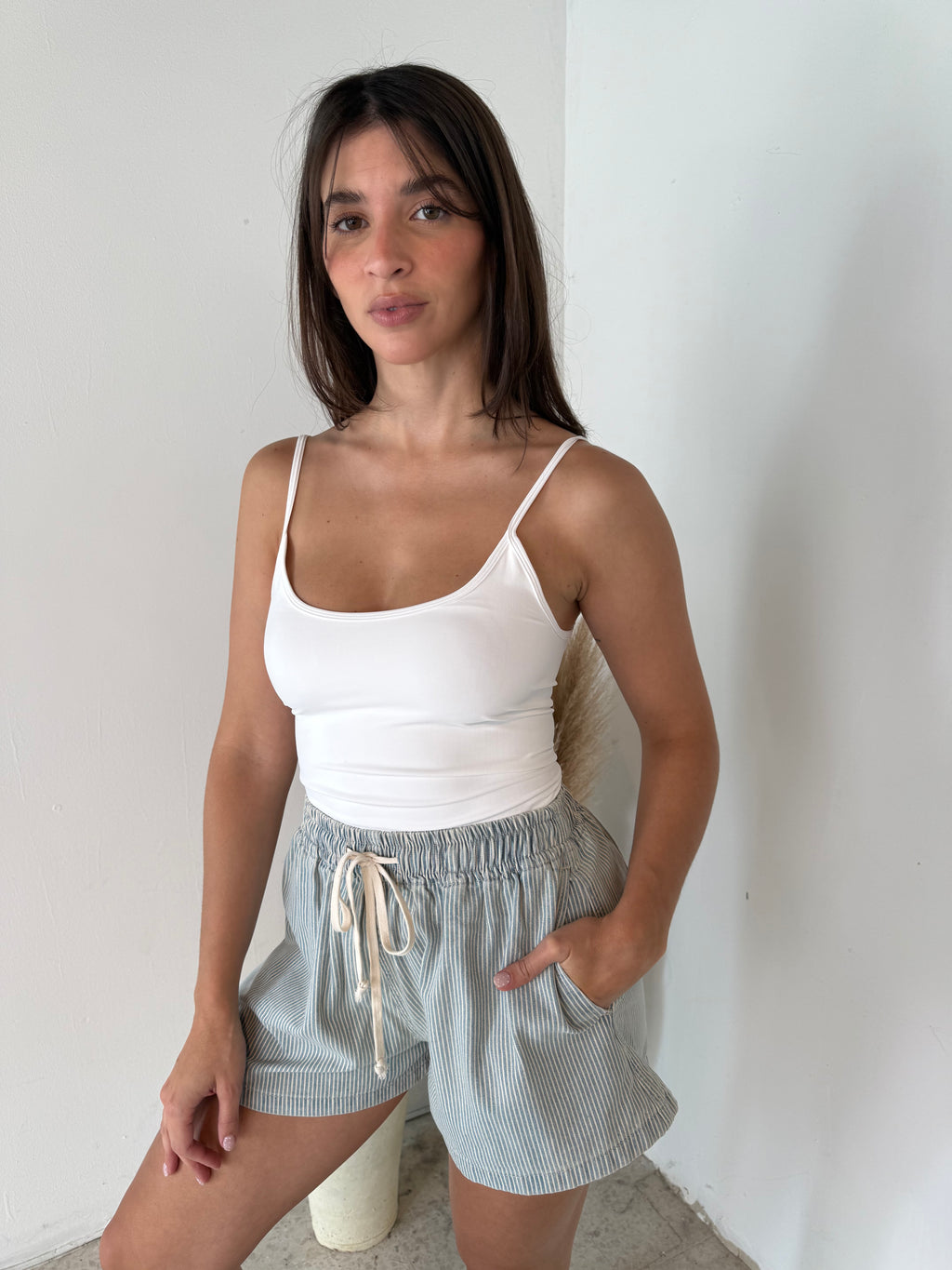 Striped Drawstring Short