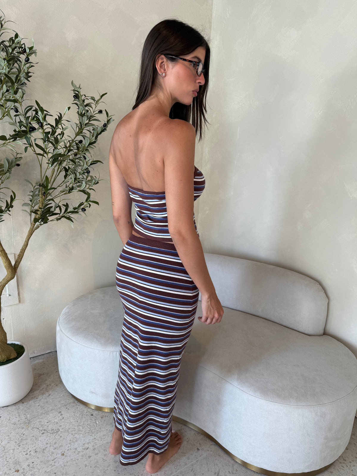 Brown Multi Stripe Set