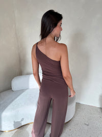 Choco Linen Beaded Set