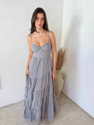 Mini Gingham Maxi Dress