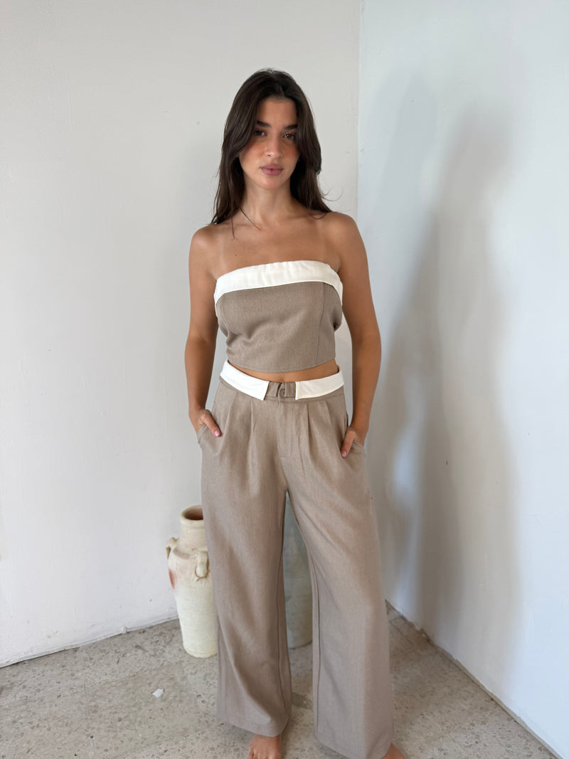 Taupe White Border Set