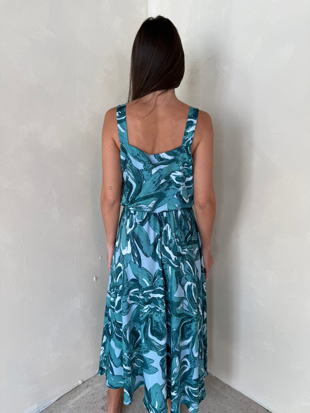 Teal Petal Top & Skirt Set