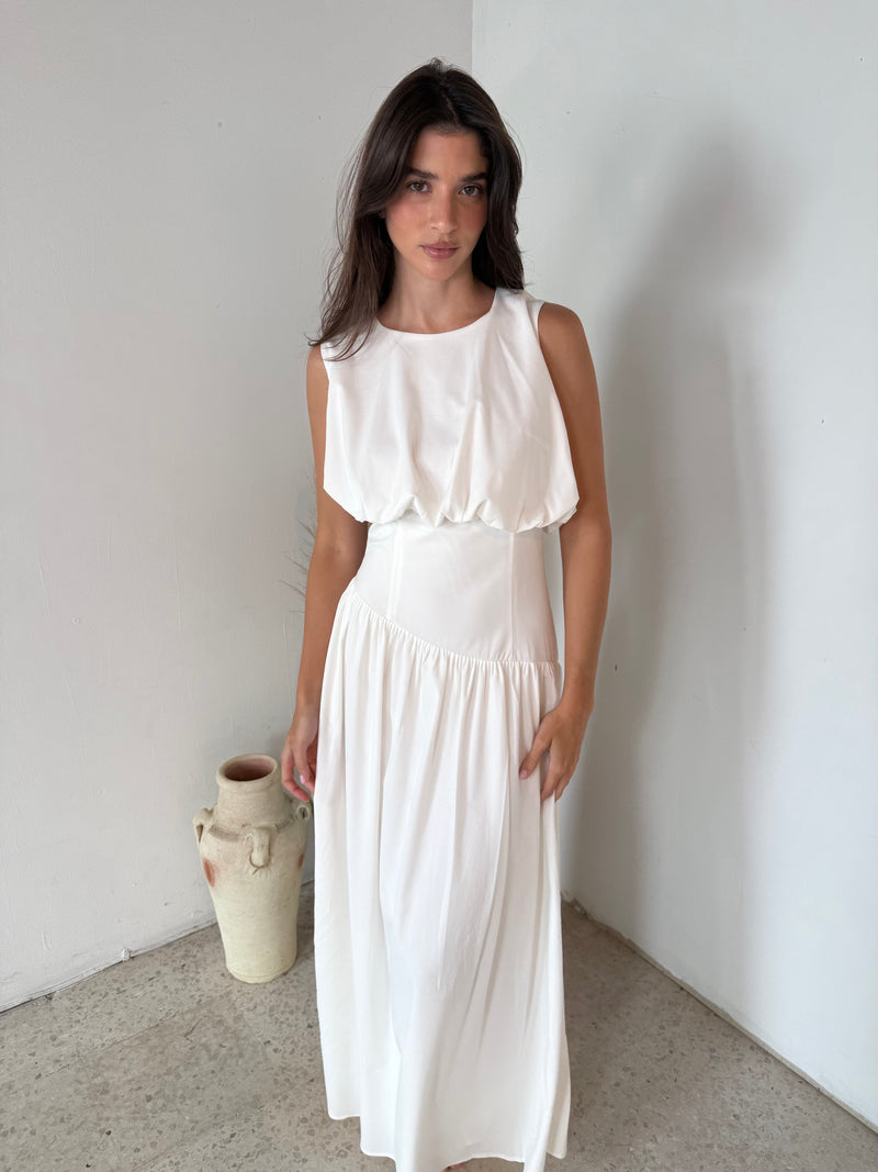 Shirred Maxi Dress