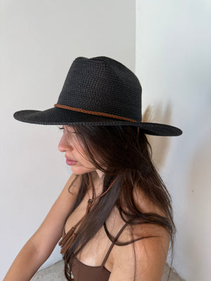 Braided Tassel Cord Straw Hat