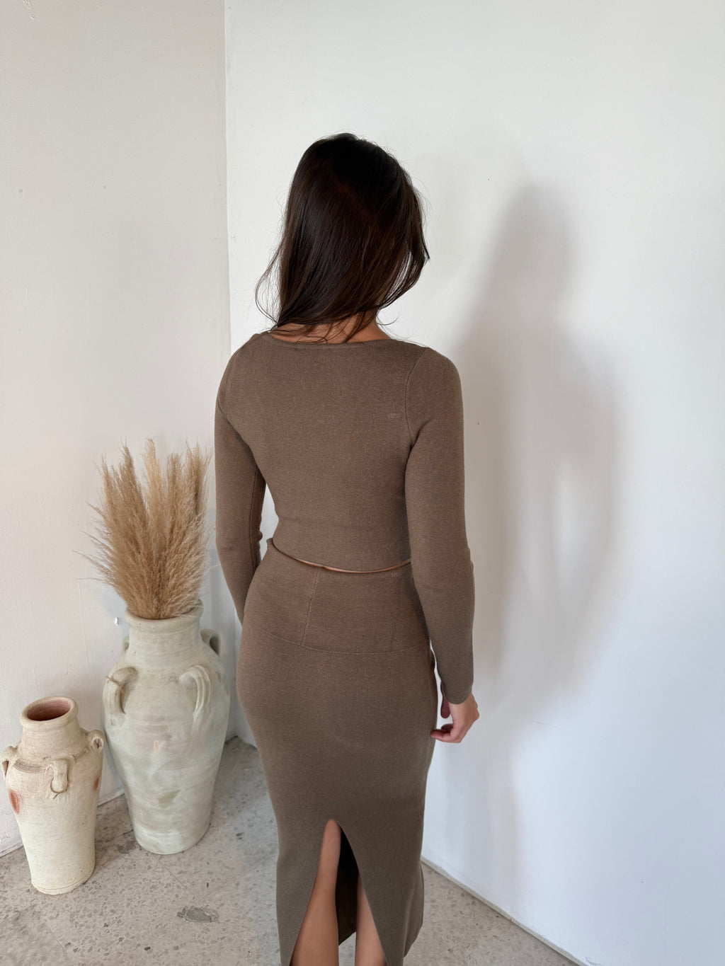 Moss LS Top & Skirt Set