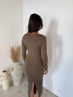 Moss LS Top & Skirt Set