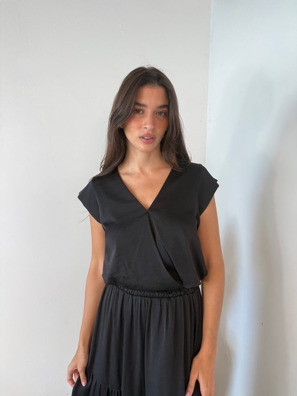 Black SS Top & Maxi Skirt Set