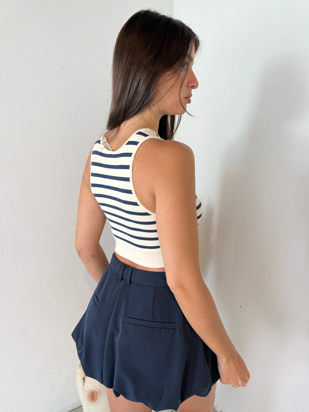 Striped Crop Tank Seamless