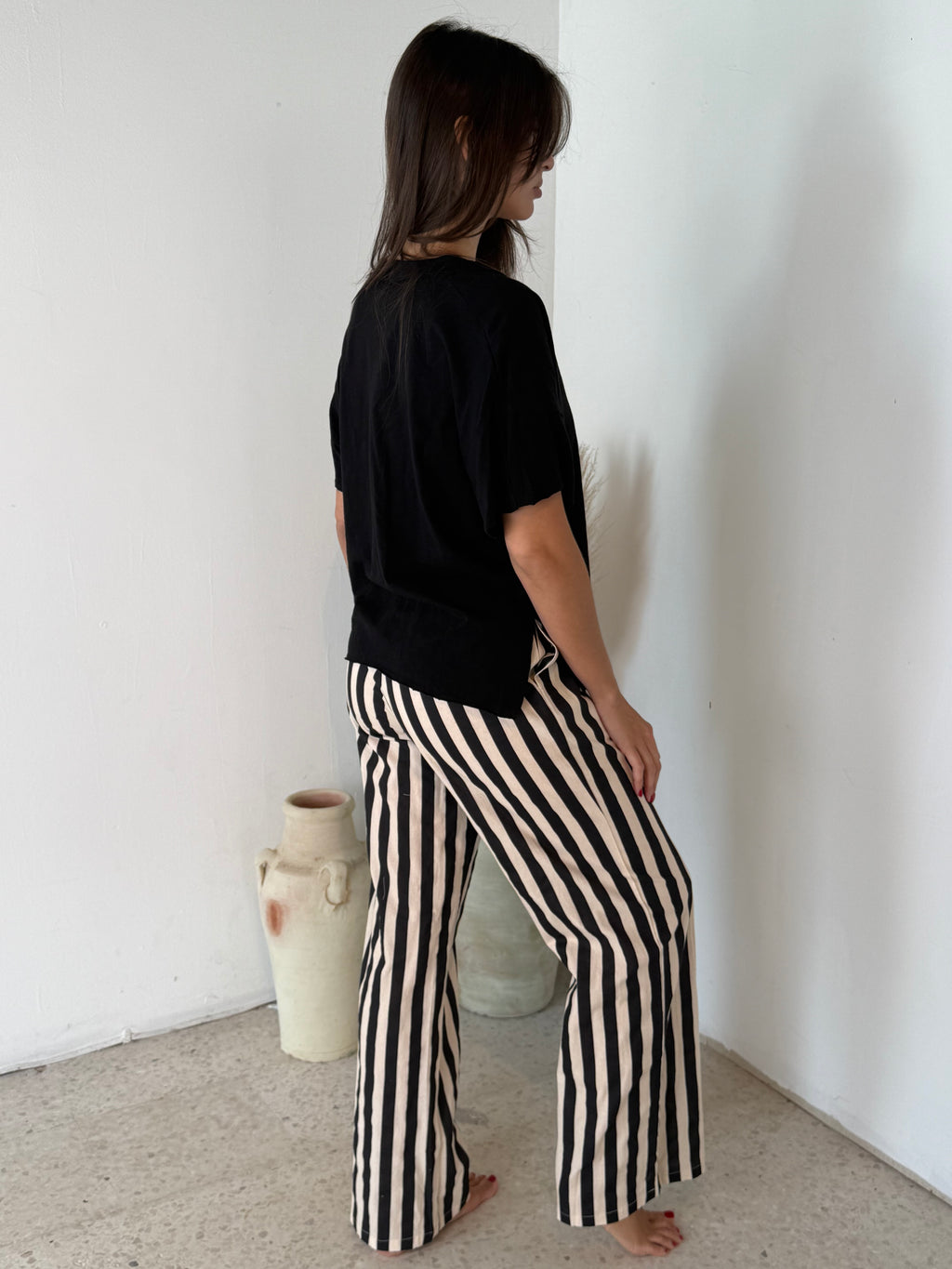 Striped Drawstring Pants