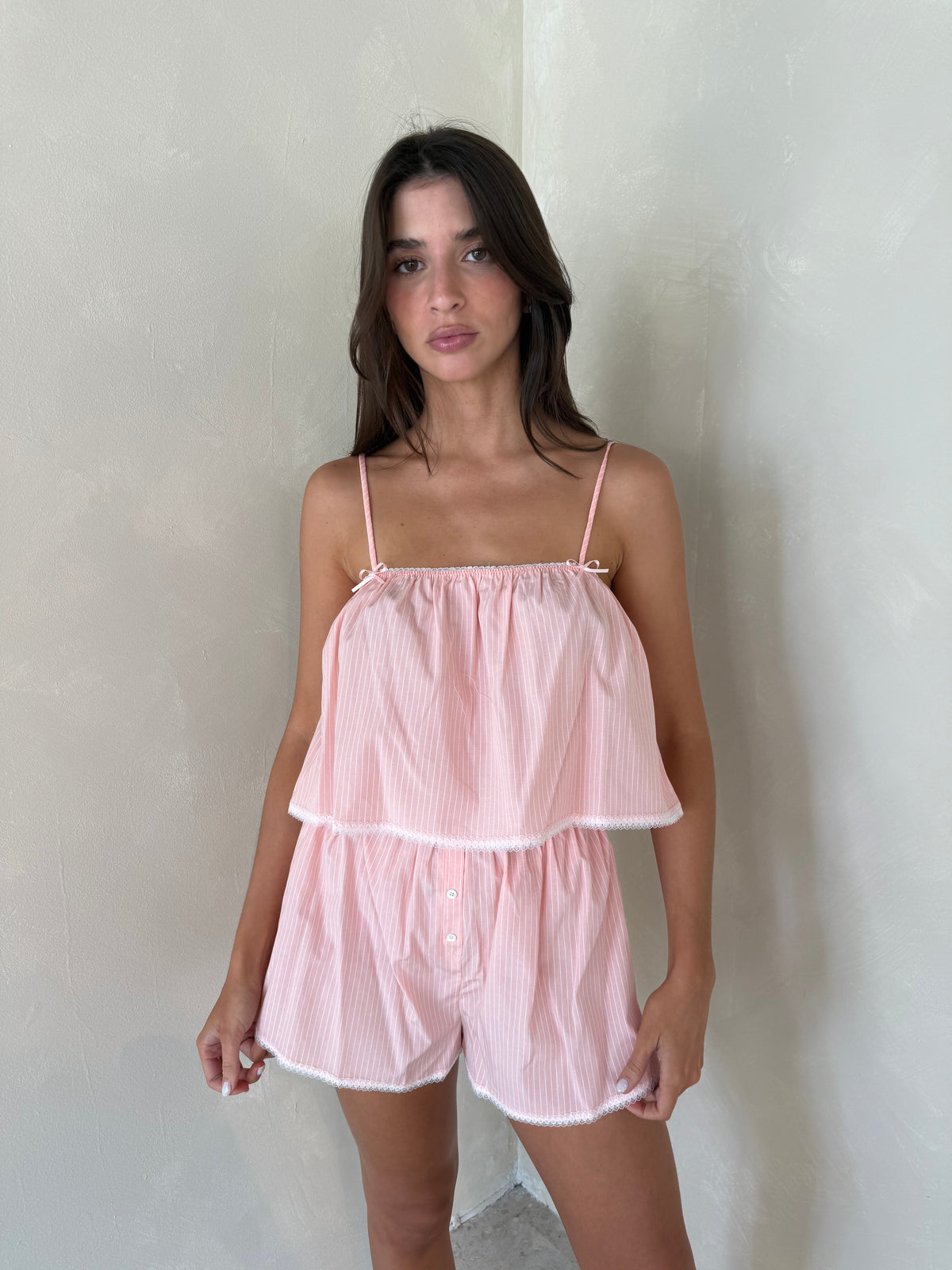 Peach Striped Set
