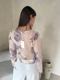 Lavender Cream LS Flare Top