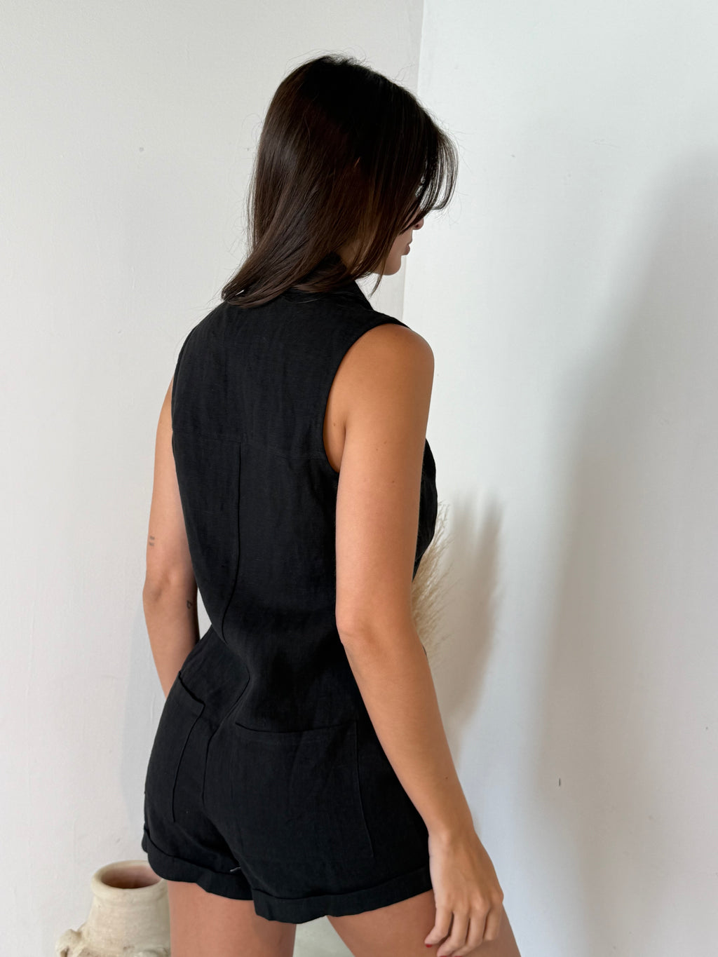 Linen Zip Romper