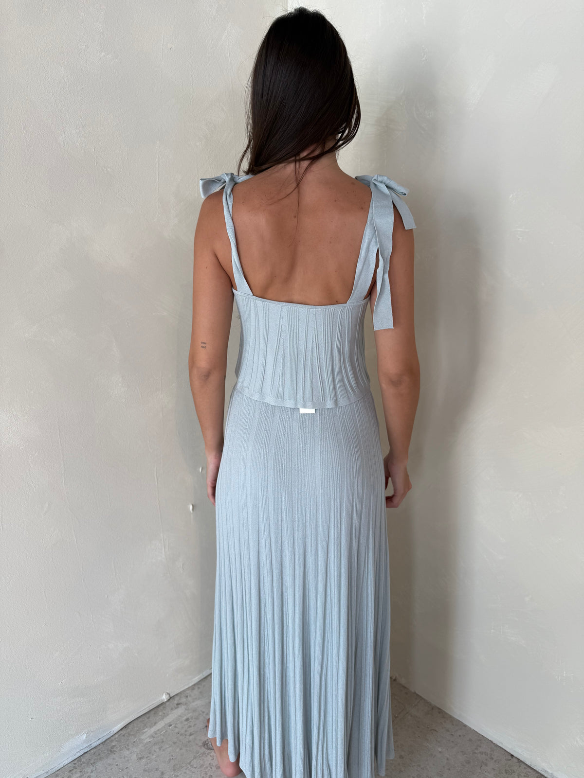 Sage Pleated Set