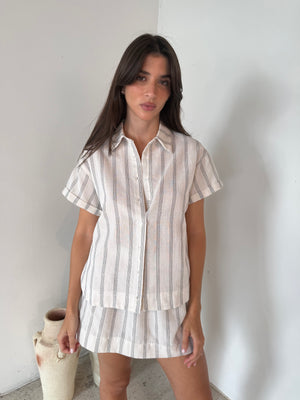 Stripe SS Top & Skirt Set